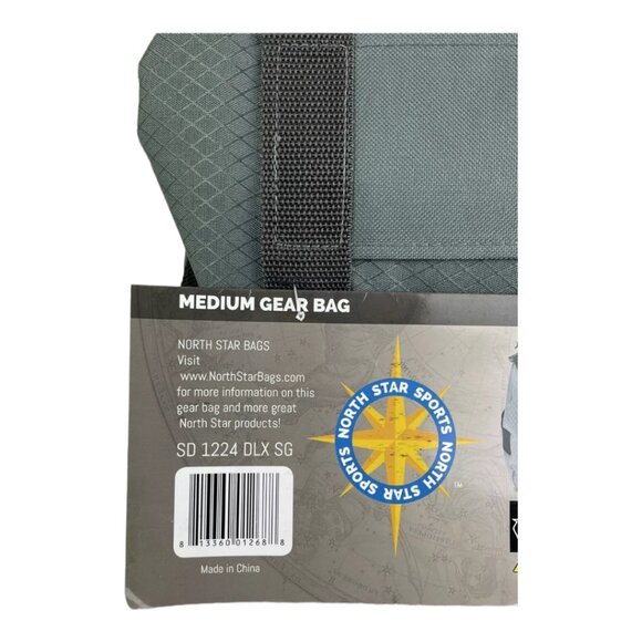 North Star Sports SD1224 Diamond Ripstop Standard 12" x 24" Medium Gray Gear Bag - Picture 6 of 6